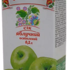 *Сік Соки України Яблучний 0,2 л