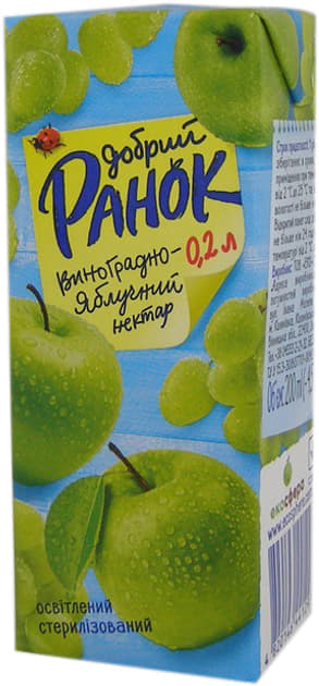 Сік Ранок Виноградно-яблучний 0,2  л