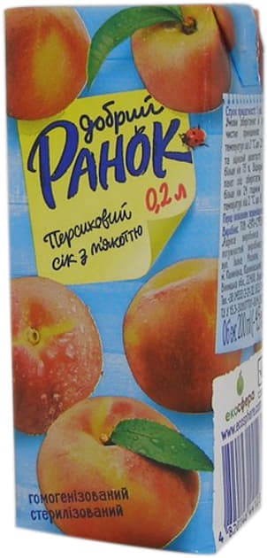 *Сок Ранок Персиковый 0,2 л *Сок Ранок Персиковый 0,2 л