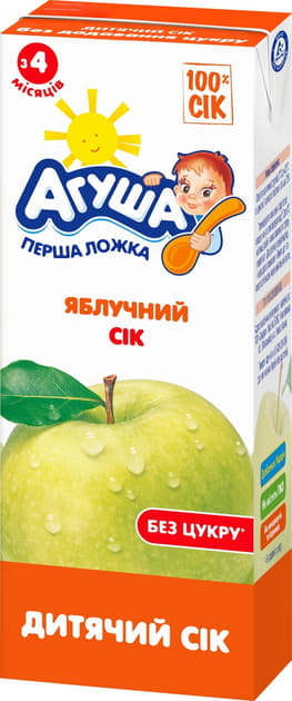 *Сік Агуша яблуко освітлений Slim ко-пакінг 0,2 л