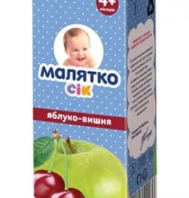 Сік Малятко яблучно-вишневий ТП 200 мл