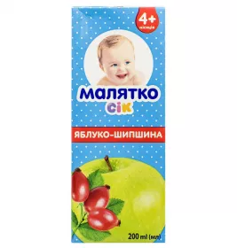 Сік Малятко яблучно-шипшиновий ТП 200 мл
