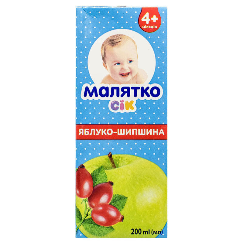 Сік Малятко яблучно-шипшиновий ТП 200 мл