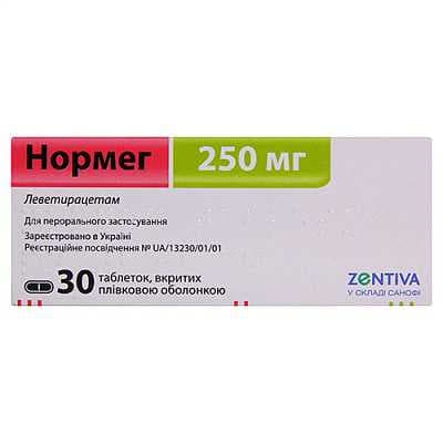 Нормег таблетки по 250 мг 30 шт. Нормег таблетки по 250 мг 30 шт.