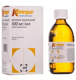 Кеппра раствор 100 мг/мл по 300 мл во флаконе