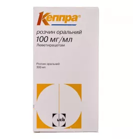 Кеппра раствор 100 мг/мл по 300 мл во флаконе