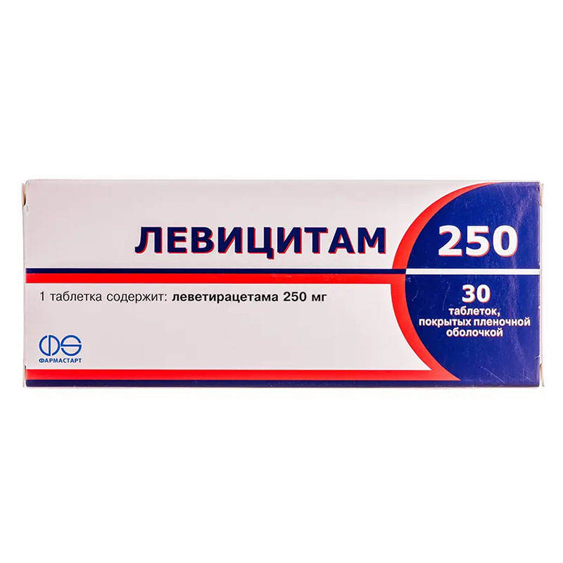Левіцитам 250 таблетки по 250 мг 30 шт. (10х3)