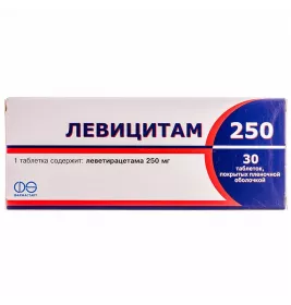 Левіцитам 250 таблетки по 250 мг 30 шт. (10х3)
