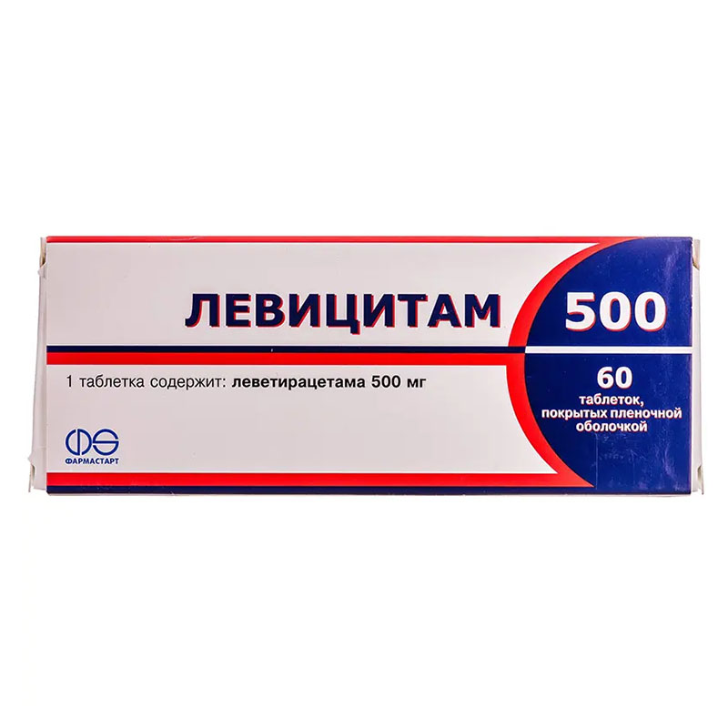 Левіцитам 500 таблетки по 500 мг 60 шт. (10х6)