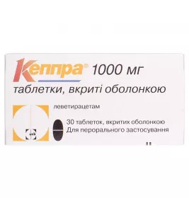 Кеппра таблетки по 1000 мг 30 шт. (10х3)
