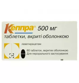 Кеппра таблетки по 500 мг 60 шт. (10х6)