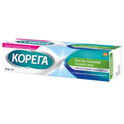 Крем Corega для фиксации зубных протезов Экстра сильный Классический вкус 40 г Крем Corega для фиксации зубных протезов Экстра сильный Классический вкус 40 г