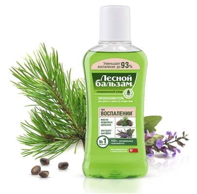 Ополіскувач Лісовий бальзам ротової порожнини Кедр-Шавлія 400 мл