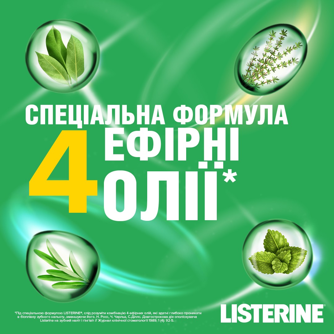 Ополіскувач LISTERINE порожнини рота Cool Mint Свіжа м`ята Захист ясен 250 мл
