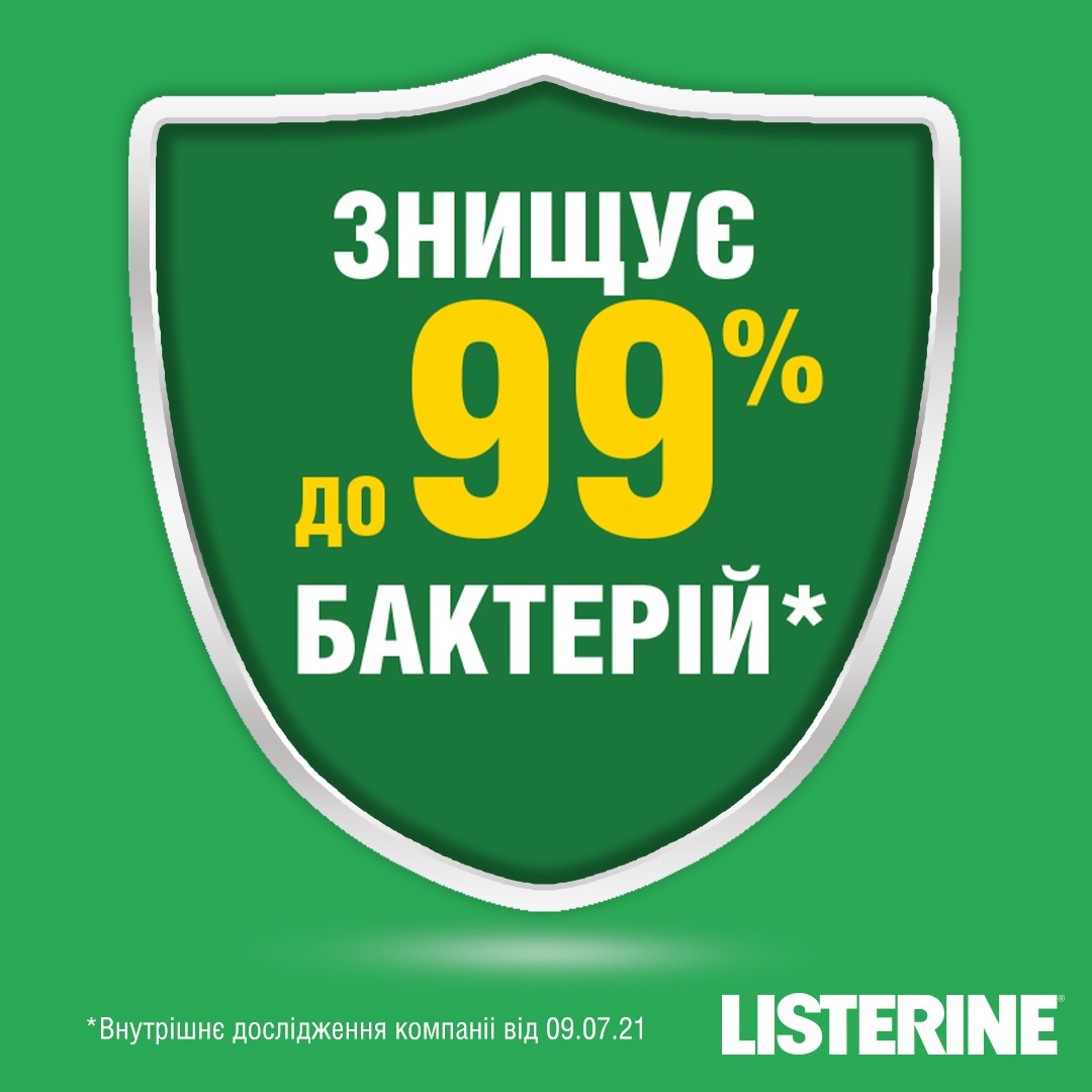 Ополіскувач LISTERINE порожнини рота Cool Mint Свіжа м`ята Захист ясен 250 мл