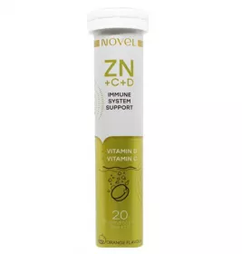 Витамины NOVEL Vitamin C+Zinc+D табл.шипучие №20