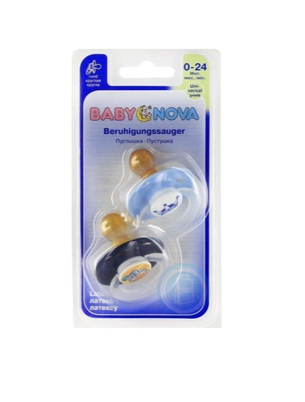 Пустушка Baby-nova 23360/26110 кругла з декором Л №2