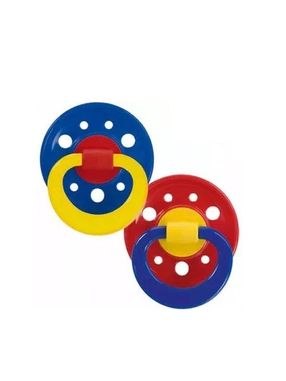 Пустушка Baby-nova 23500 кругла 3-колірна Л №2