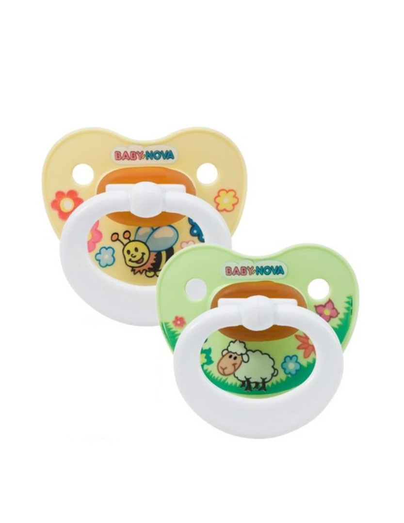 *Пустушка Baby-nova 25033 25533LL плоска з декором 1 р Л