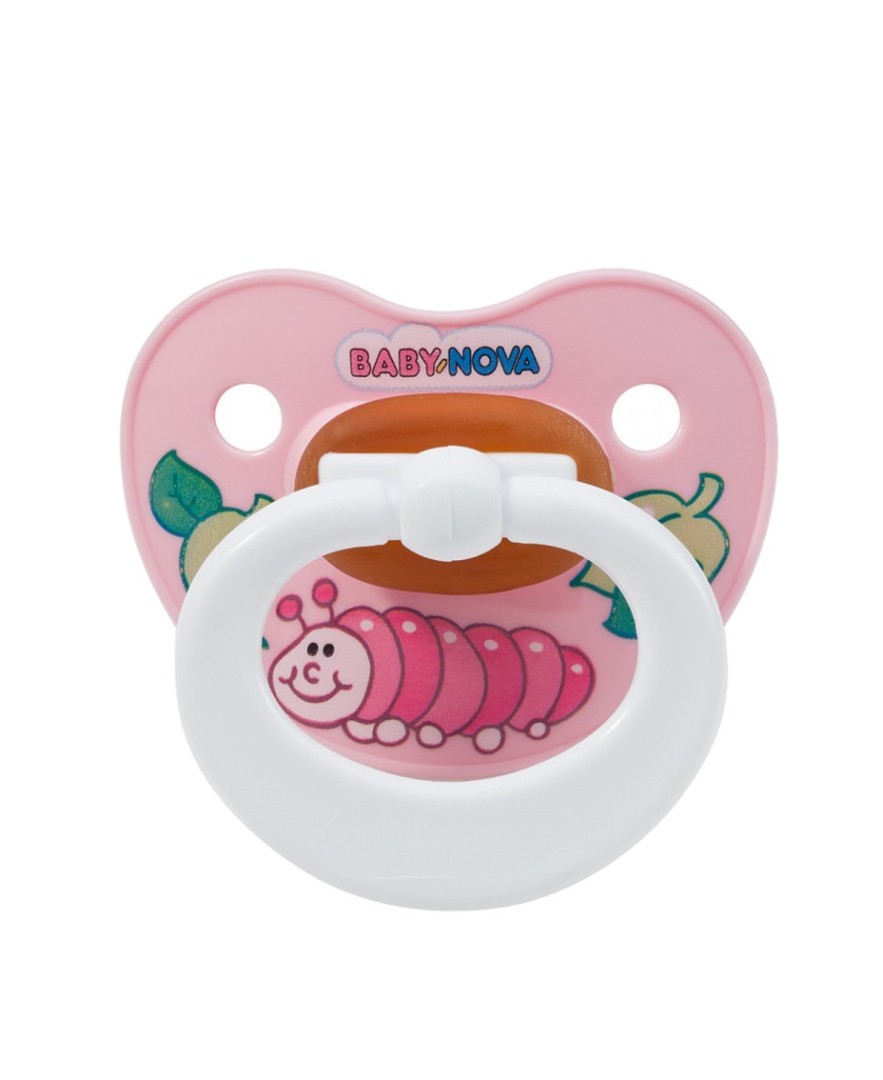 *Пустушка Baby-nova 25055 25555L плоска з декором 2 р Л