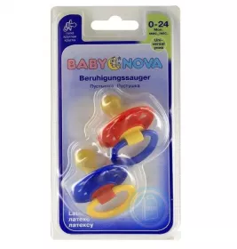 *Пустышка Baby-nova 25522 плоская 3-х цветная 1 р Л №2