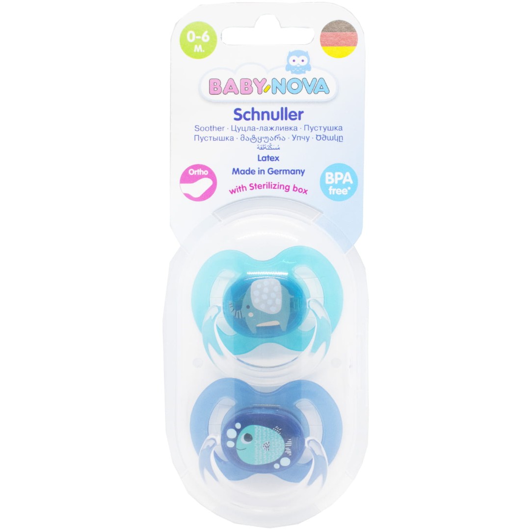 *Пустушка Baby-nova 28360LL плоска з малюнком 2 р С