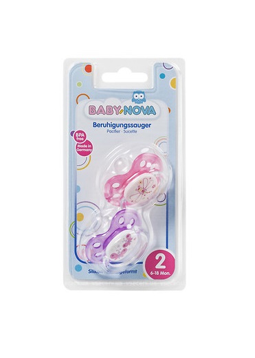 Пустушка Baby-nova 28360 пласка з малюнком 2 р С