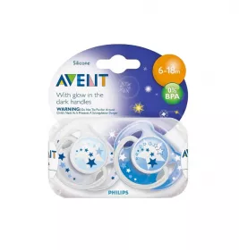 *Пустушка Avent 176/22 нічна 6-18 міс 2шт