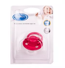 *Пустушка Lindo латексна кругла Малютка на блістері 076/0+