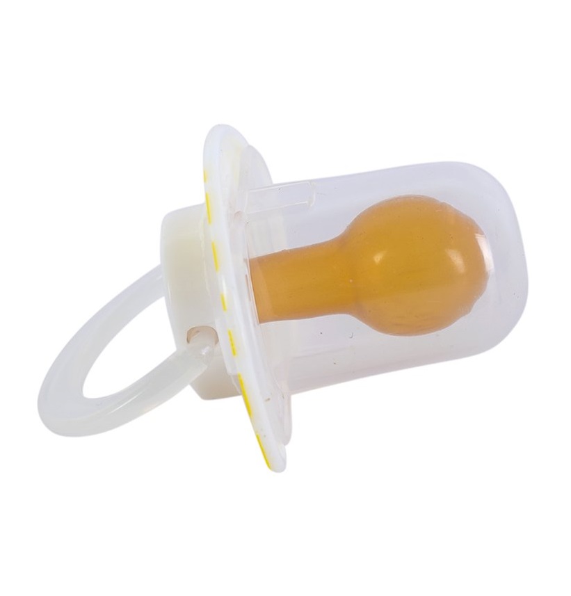 Пустушка Baby Team 3225 латексна вишнеподібної форми з ковпачком та кільцем, що світиться вночі