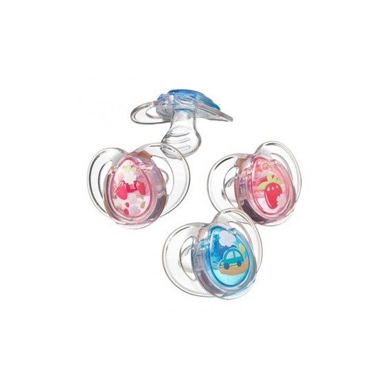 *Пустушка Tommee Tippee 43320484/43320465 ортодонтична прозора 9-18 міс 2 шт