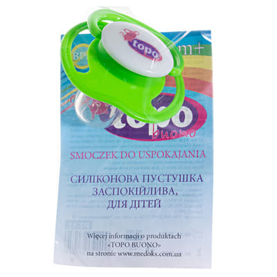 *Пустышка TOPO buono PT11 силик.успокаивающая 3-18мес.