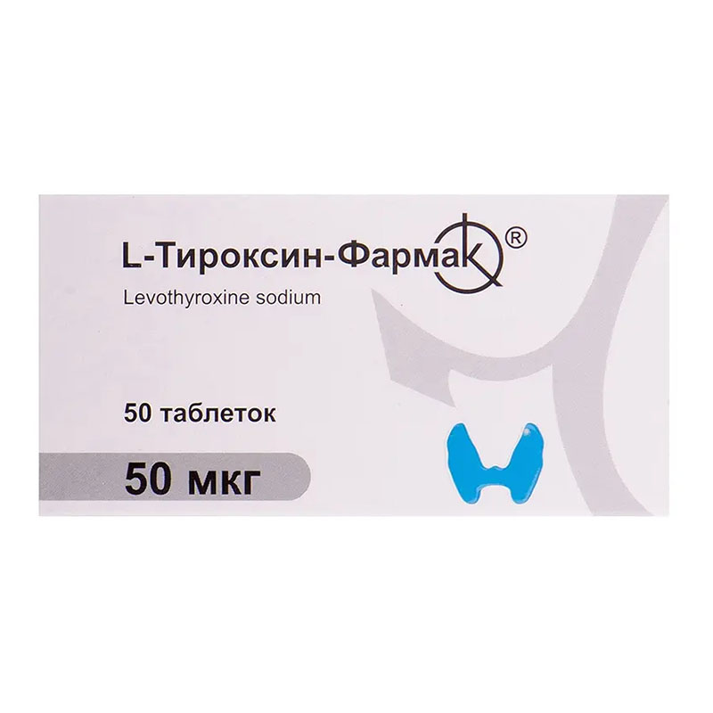 L-тироксин-Фармак таблетки по 50 мкг 50 шт. (10х5) L-тироксин-Фармак таблетки по 50 мкг 50 шт. (10х5)