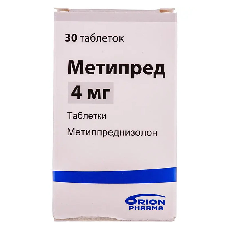Метипред таблетки по 4 мг 30 шт. у флаконі