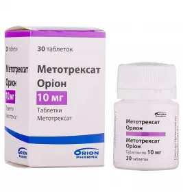 Метотрексат Оріон таблетки по 10 мг 30 шт. у флаконі