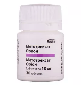 Метотрексат Оріон таблетки по 10 мг 30 шт. у флаконі