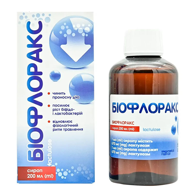Біофлоракс сироп 670 мг/1 мл по 200 мл у флаконі