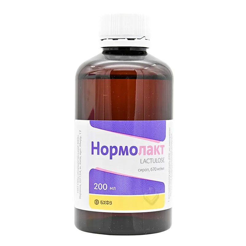 Нормолакт сироп 670 мг/мл по 200 мл у флаконі 1 шт.