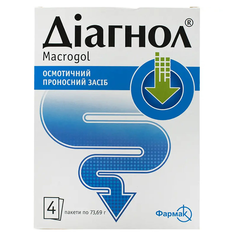 Діагнол порошок 64 г/пак. по 73.69 г у пакетиках 4 шт.
