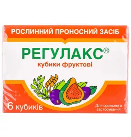 Регулакс кубики фруктовые 6 шт.