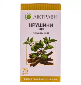 Крушини кора по 75 г у пачці - Лектрави Крушини кора по 75 г у пачці - Лектрави