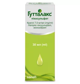 Гутталакс пікосульфат краплі 7.5 мг/мл по 30 мл у флаконі 1 шт.