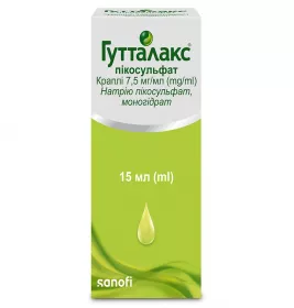 Гутталакс пикосульфат капли 7.5 мг/мл по 15 мл во флаконе 1 шт.
