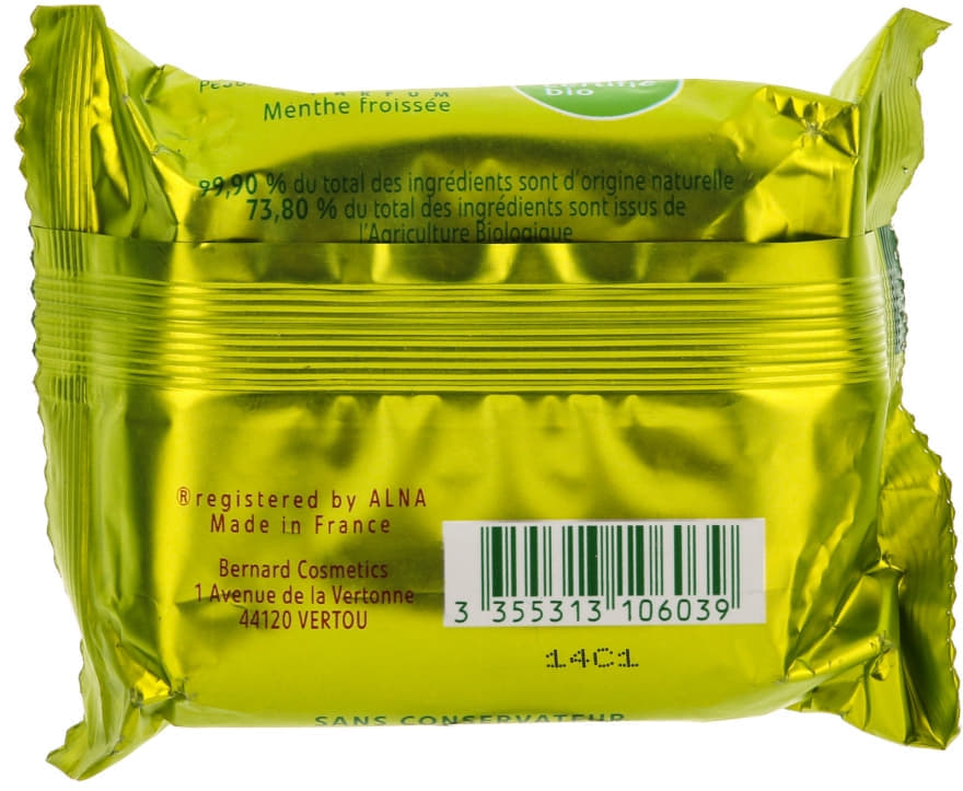 *Мыло MA PROVENCE Био-Органичное освежающее с зеленой глиной и ментолом 75 г