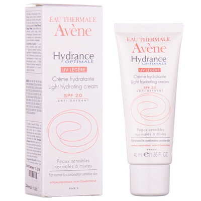 *Крем Avene Гідранс Оптималь легкий SPF 20 для нормальної та комбі шкіри 40мл