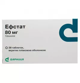 Ефстат-Дарниця таблетки по 80 мг 28 шт. (14х2)