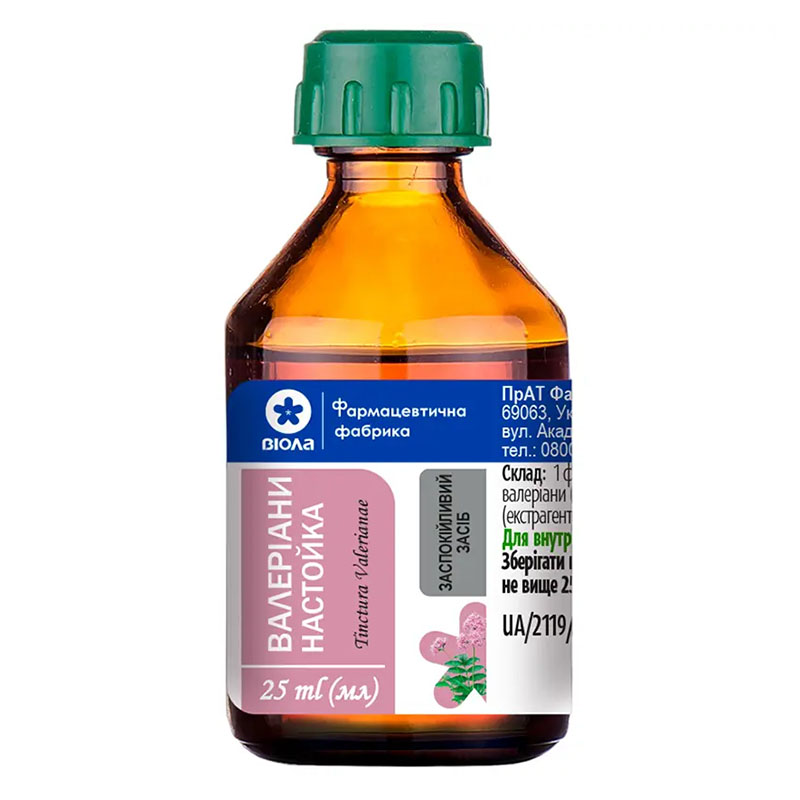 Валеріани настоянка по 25 мл у флаконі - Віола