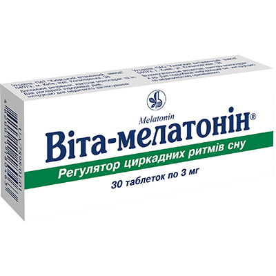 Вита-мелатонин таблетки по 3 мг 30 шт. (10х3) Вита-мелатонин таблетки по 3 мг 30 шт. (10х3)