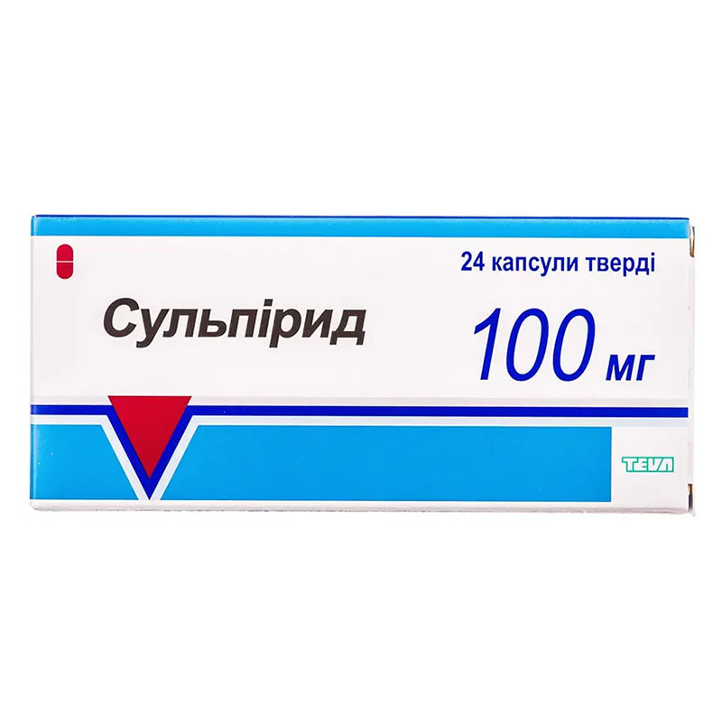 Сульпирид капсулы по 100 мг 24 шт. (12х2) Сульпирид капсулы по 100 мг 24 шт. (12х2)