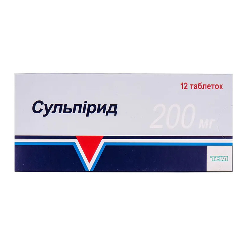 Сульпірид таблетки по 200 мг 12 шт.